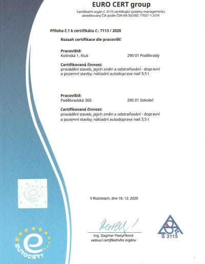 Certifikát ISO 45001